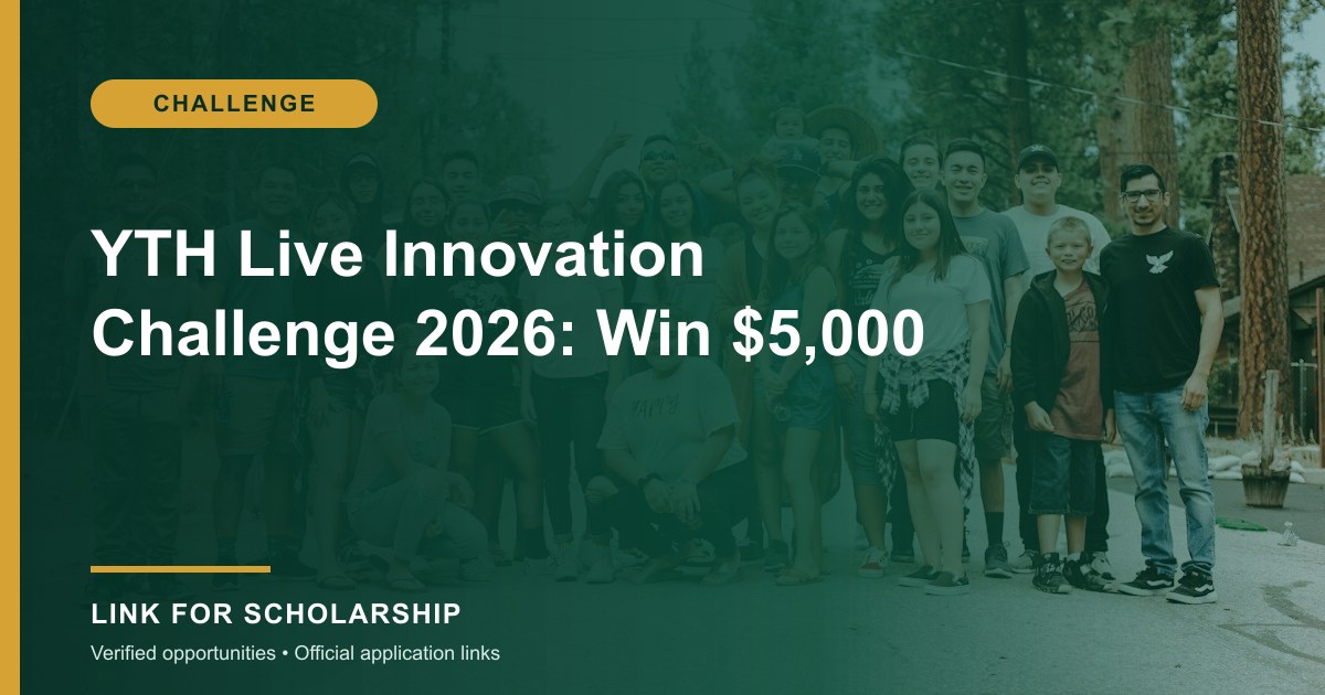 YTH Live Innovation Challenge 2026: Win $5,000 opportunity cover