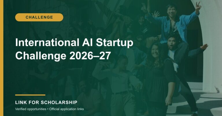 International AI Startup Challenge 2026–27 opportunity cover