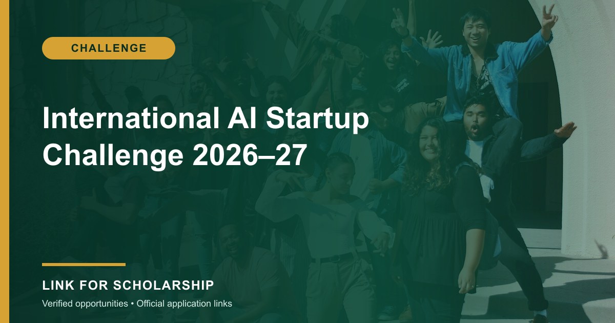 International AI Startup Challenge 2026–27 opportunity cover
