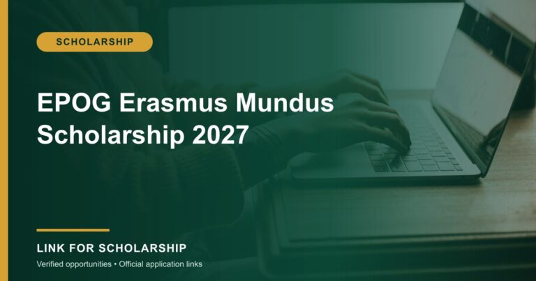EPOG Erasmus Mundus Scholarship 2027 opportunity cover
