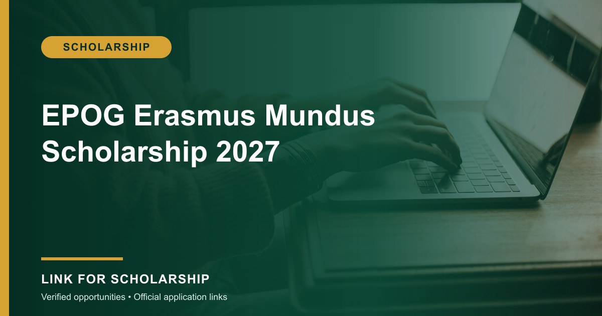 EPOG Erasmus Mundus Scholarship 2027 opportunity cover
