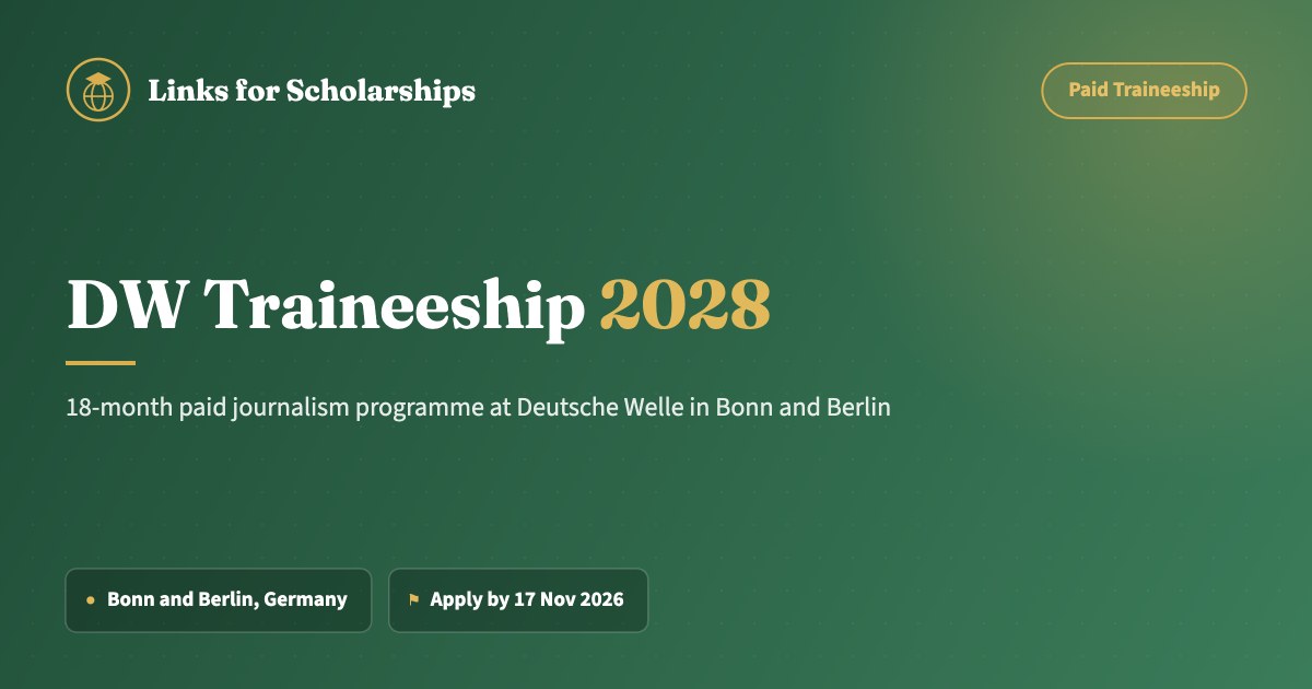 DW Traineeship 2028 cover