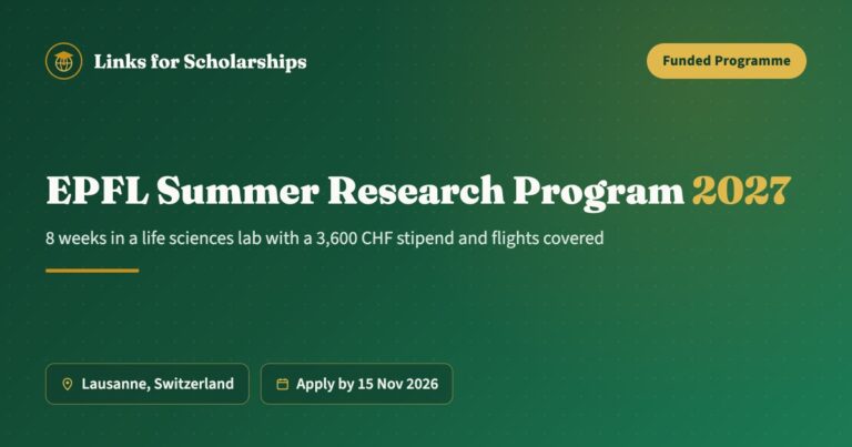 EPFL Life Sciences Summer Research Program 2027 in Lausanne, Switzerland