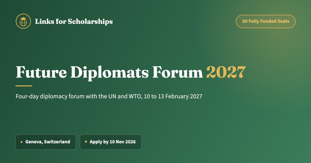 Future Diplomats Forum 2027 cover