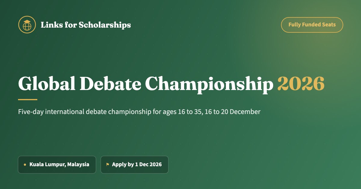 Global Debate Championship 2026 cover
