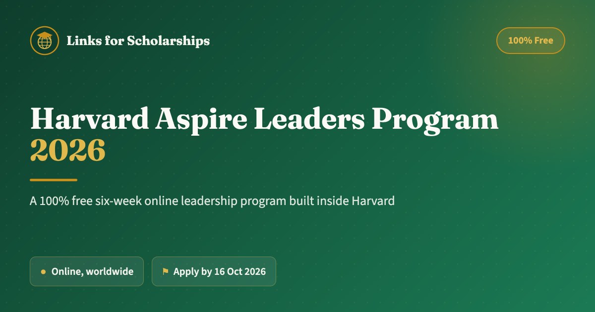 Harvard Aspire Leaders Program 2026