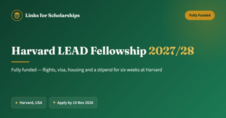 Harvard LEAD Fellowship 2027/28 USA