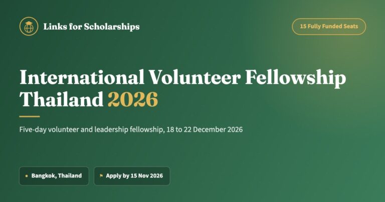 International Volunteer Fellowship Thailand 2026 cover