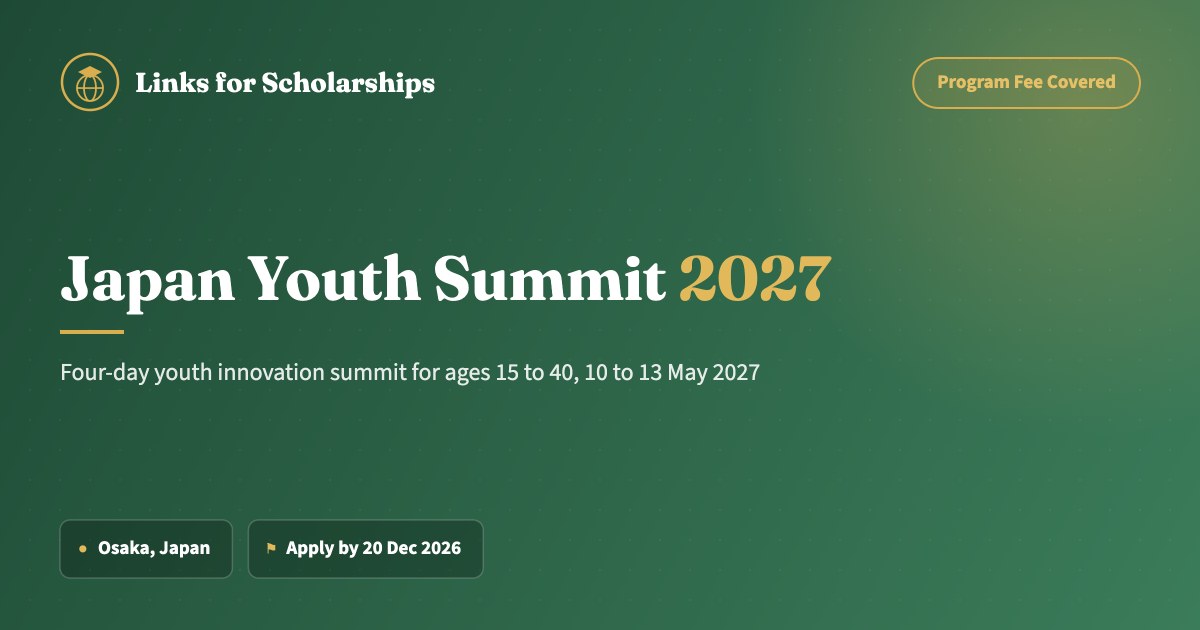 Japan Youth Summit 2027 cover