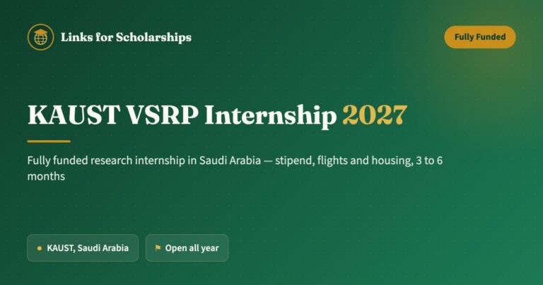 KAUST VSRP Internship 2027 Saudi Arabia