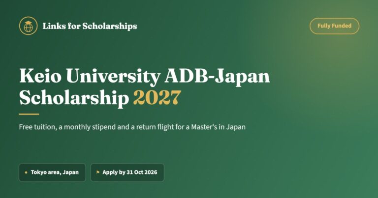 Keio University ADB-Japan Scholarship 2027 cover