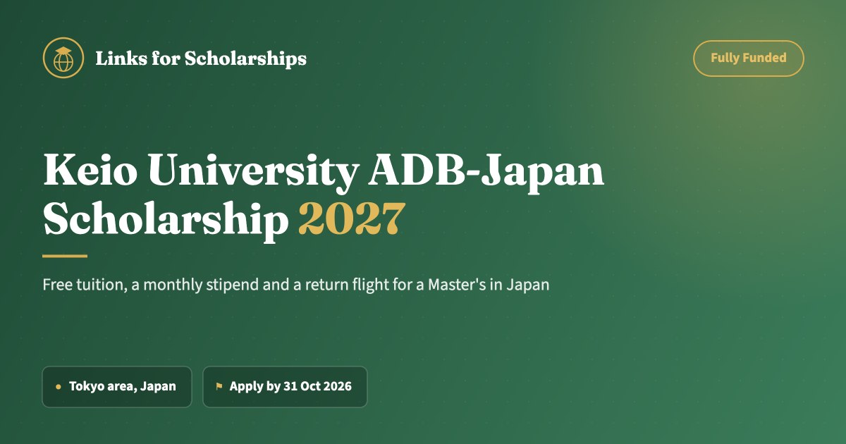 Keio University ADB-Japan Scholarship 2027 cover