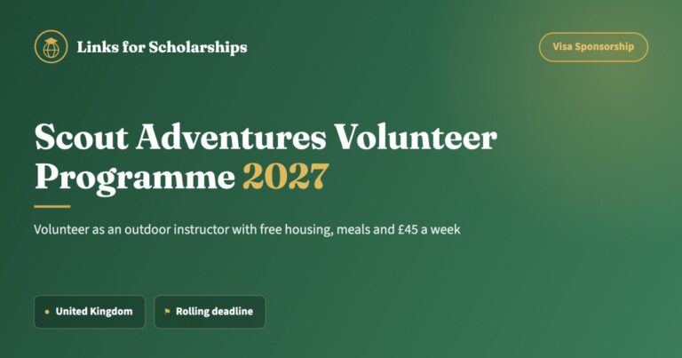 Scout Adventures Volunteer Programme 2027 cover