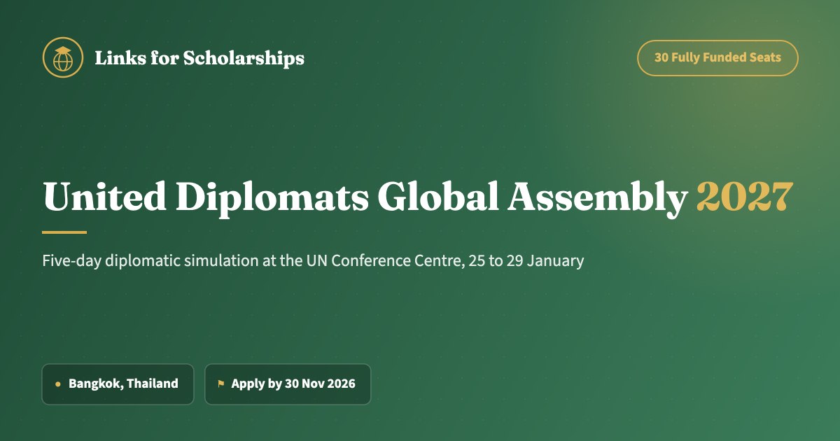 United Diplomats Global Assembly 2027 cover