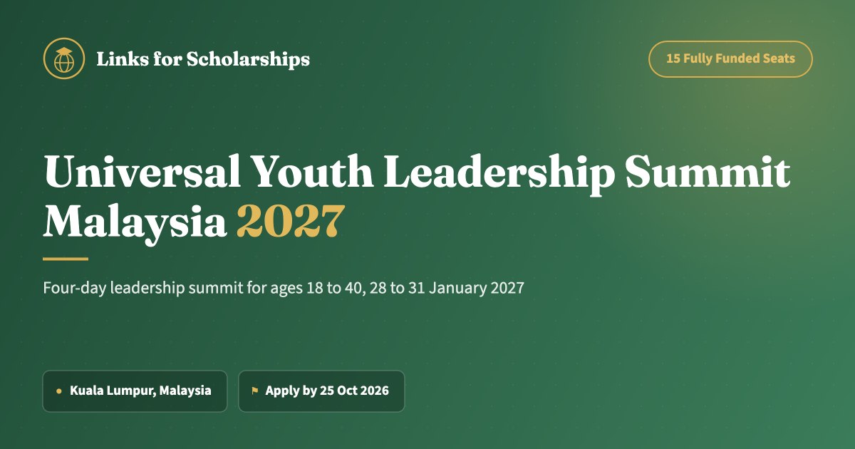 Universal Youth Leadership Summit Malaysia 2027 cover