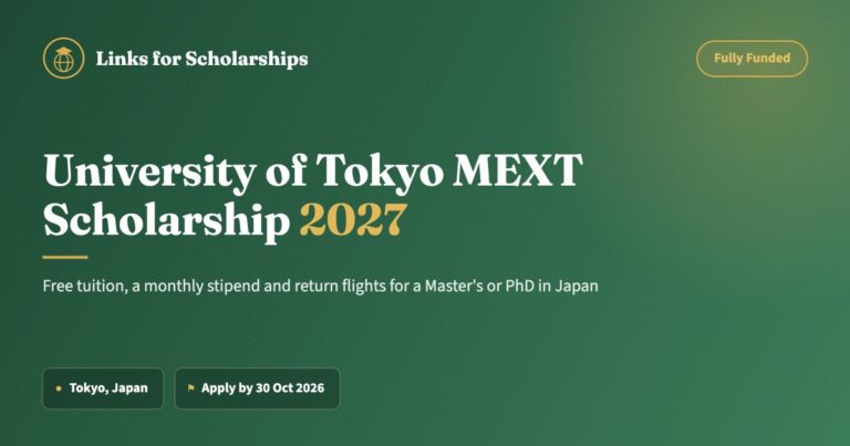 University of Tokyo MEXT Scholarship 2027 cover