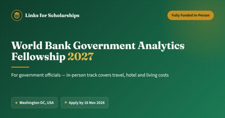 World Bank Government Analytics Fellowship 2027