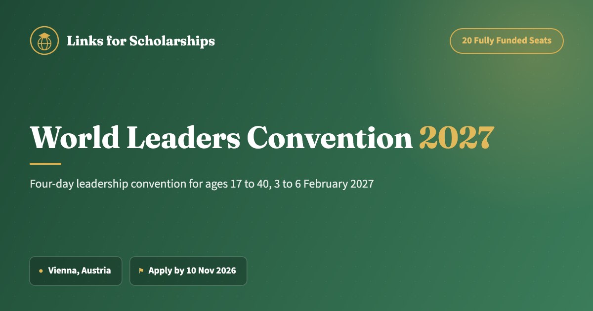 World Leaders Convention 2027 cover